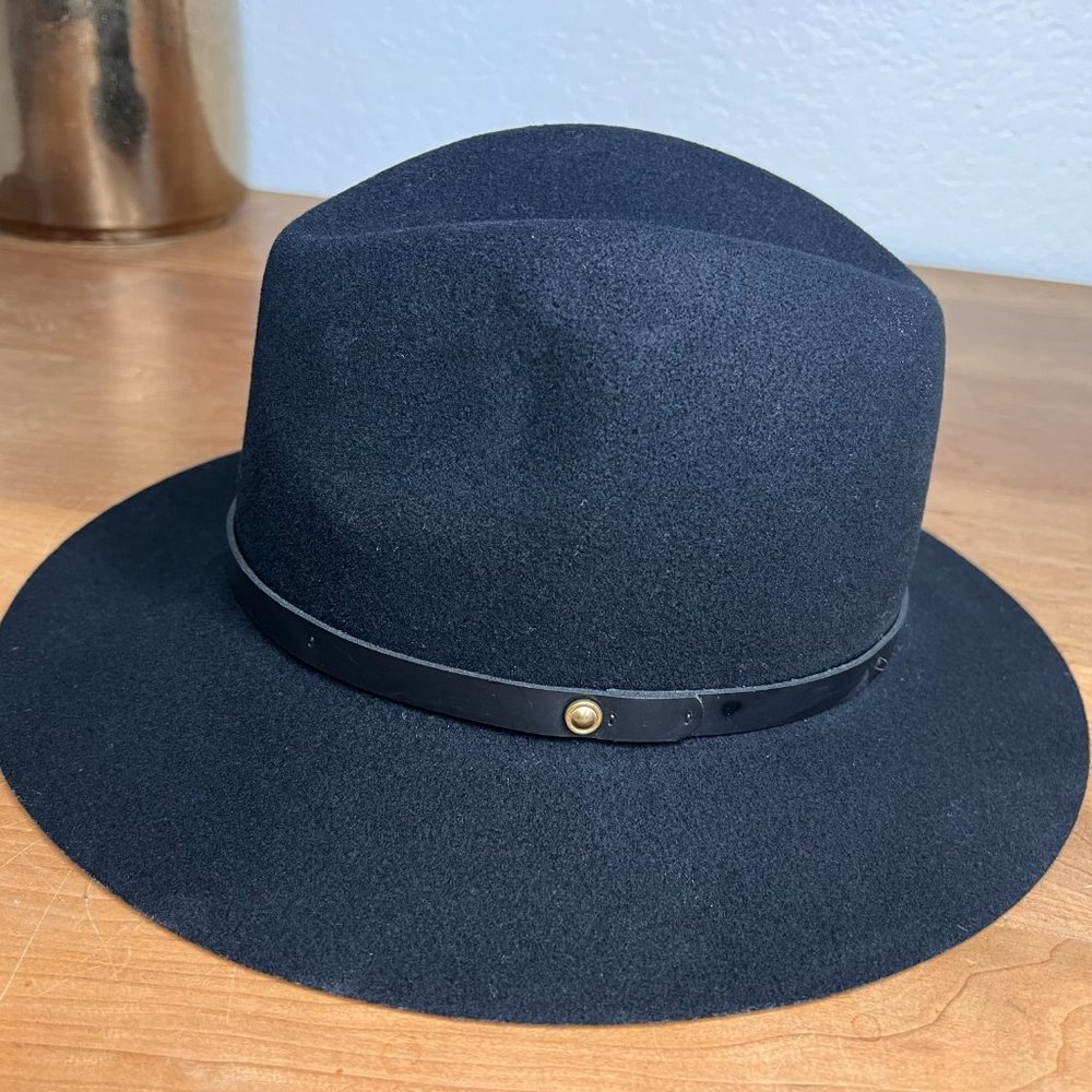 Rag & Bone Floppy Brim Fedora Hat - Black, Size Medium - Picture 2 of 8